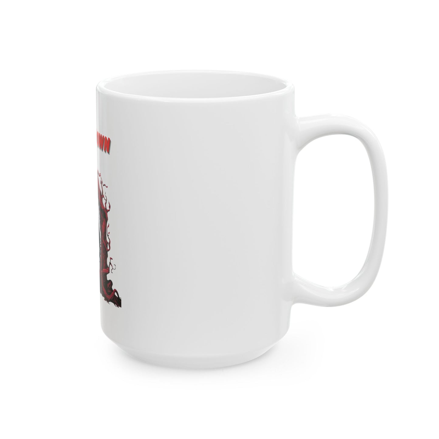 Upside Down Horror Mug — Silhouette Coffee Cup (11oz/15oz)