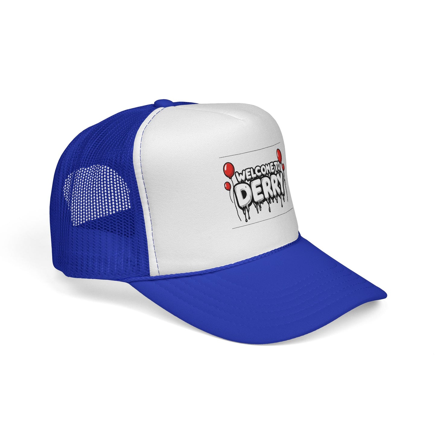 Welcome to Derry Trucker Cap — Horror Balloon Graphic Mesh Hat