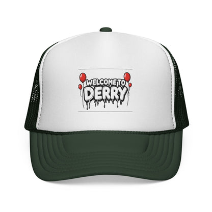 Welcome to Derry Trucker Cap — Horror Balloon Graphic Mesh Hat
