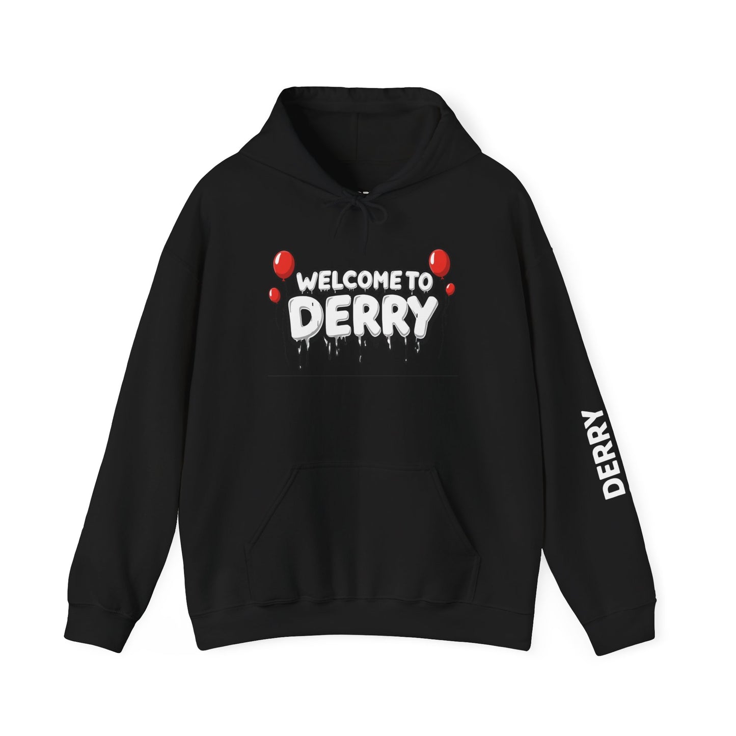 Welcome to Derry Hoodie — Horror Balloon Graphic Pullover