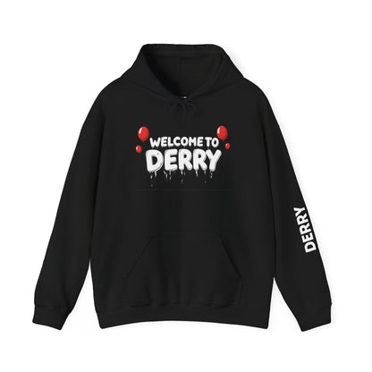 Welcome to Derry Hoodie — Horror Balloon Graphic Pullover