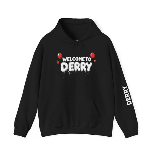 Welcome to Derry Hoodie — Horror Balloon Graphic Pullover