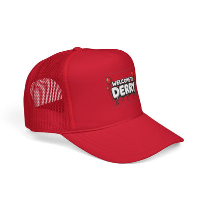 Welcome to Derry Trucker Cap — Horror Balloon Graphic Mesh Hat