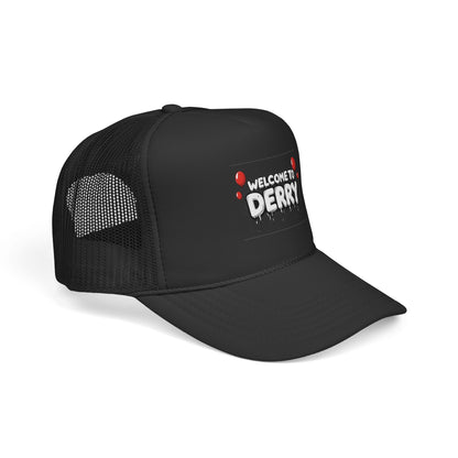 Welcome to Derry Trucker Cap — Horror Balloon Graphic Mesh Hat