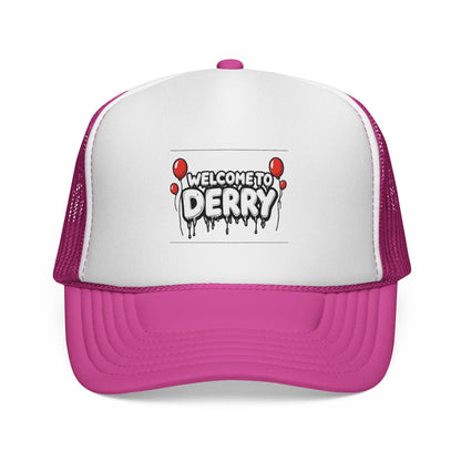 Welcome to Derry Trucker Cap — Horror Balloon Graphic Mesh Hat