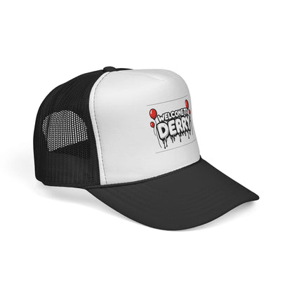 Welcome to Derry Trucker Cap — Horror Balloon Graphic Mesh Hat