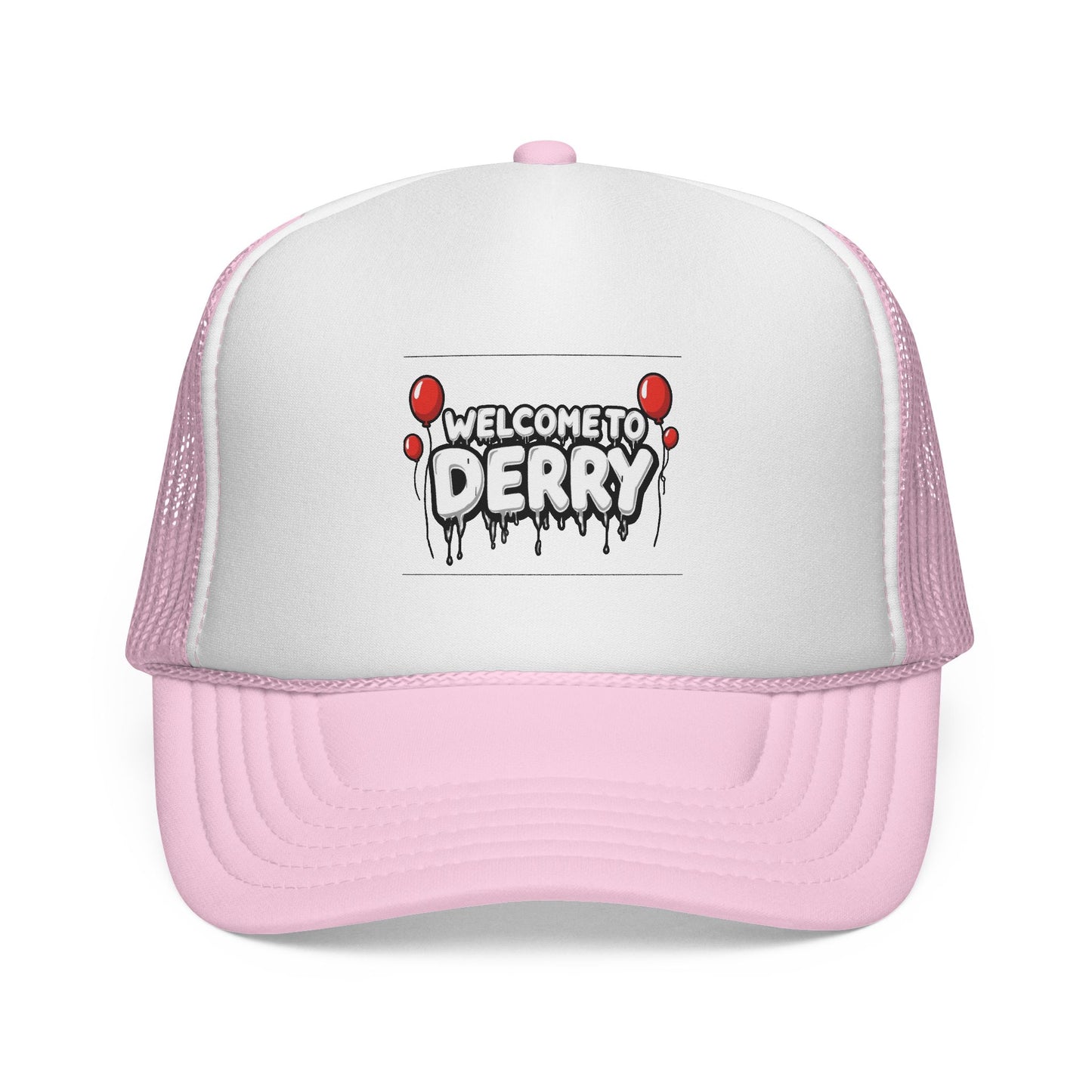 Welcome to Derry Trucker Cap — Horror Balloon Graphic Mesh Hat