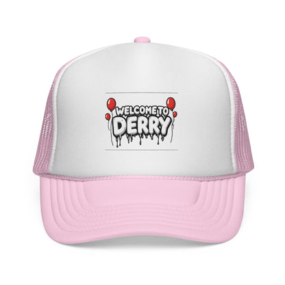 Welcome to Derry Trucker Cap — Horror Balloon Graphic Mesh Hat