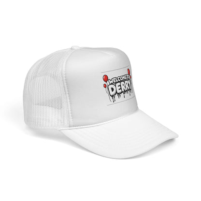 Welcome to Derry Trucker Cap — Horror Balloon Graphic Mesh Hat