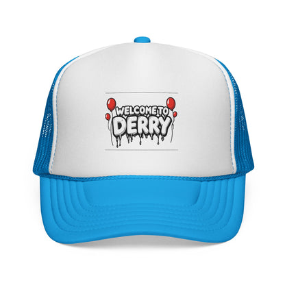 Welcome to Derry Trucker Cap — Horror Balloon Graphic Mesh Hat