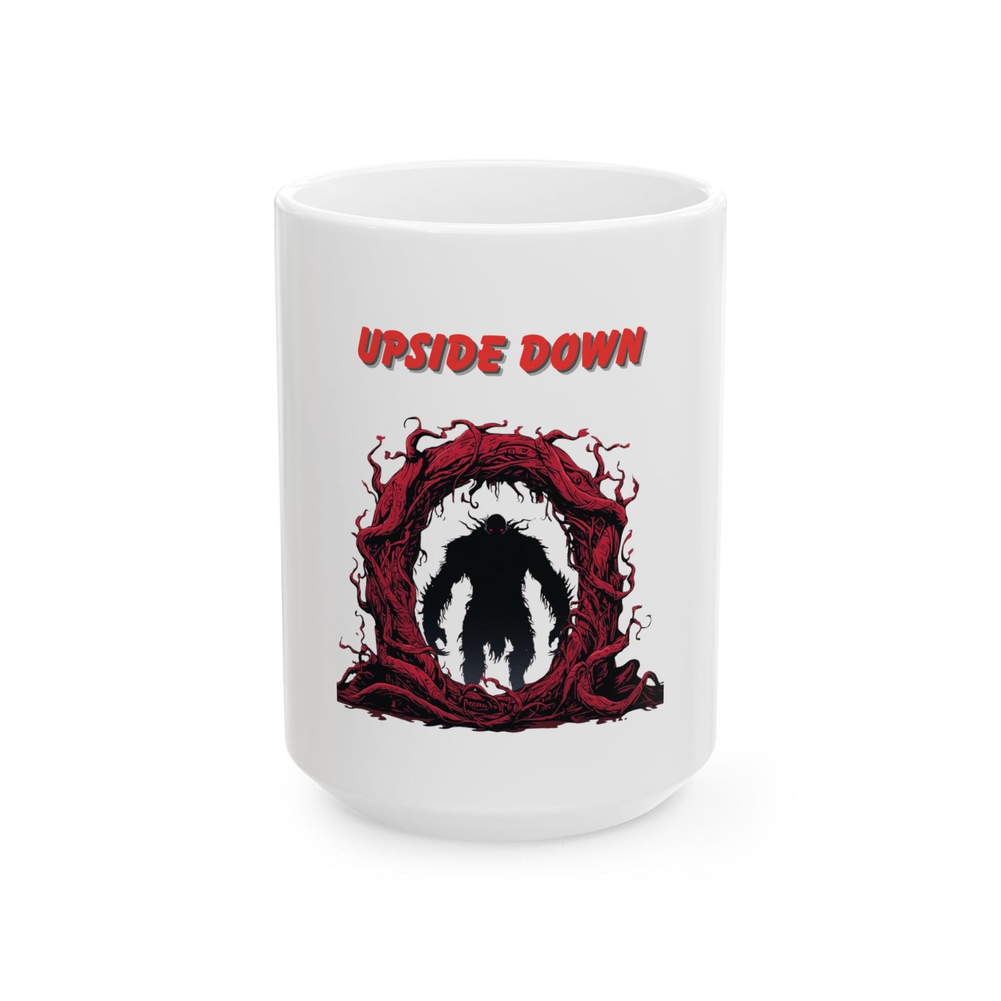 Upside Down Horror Mug — Silhouette Coffee Cup (11oz/15oz)