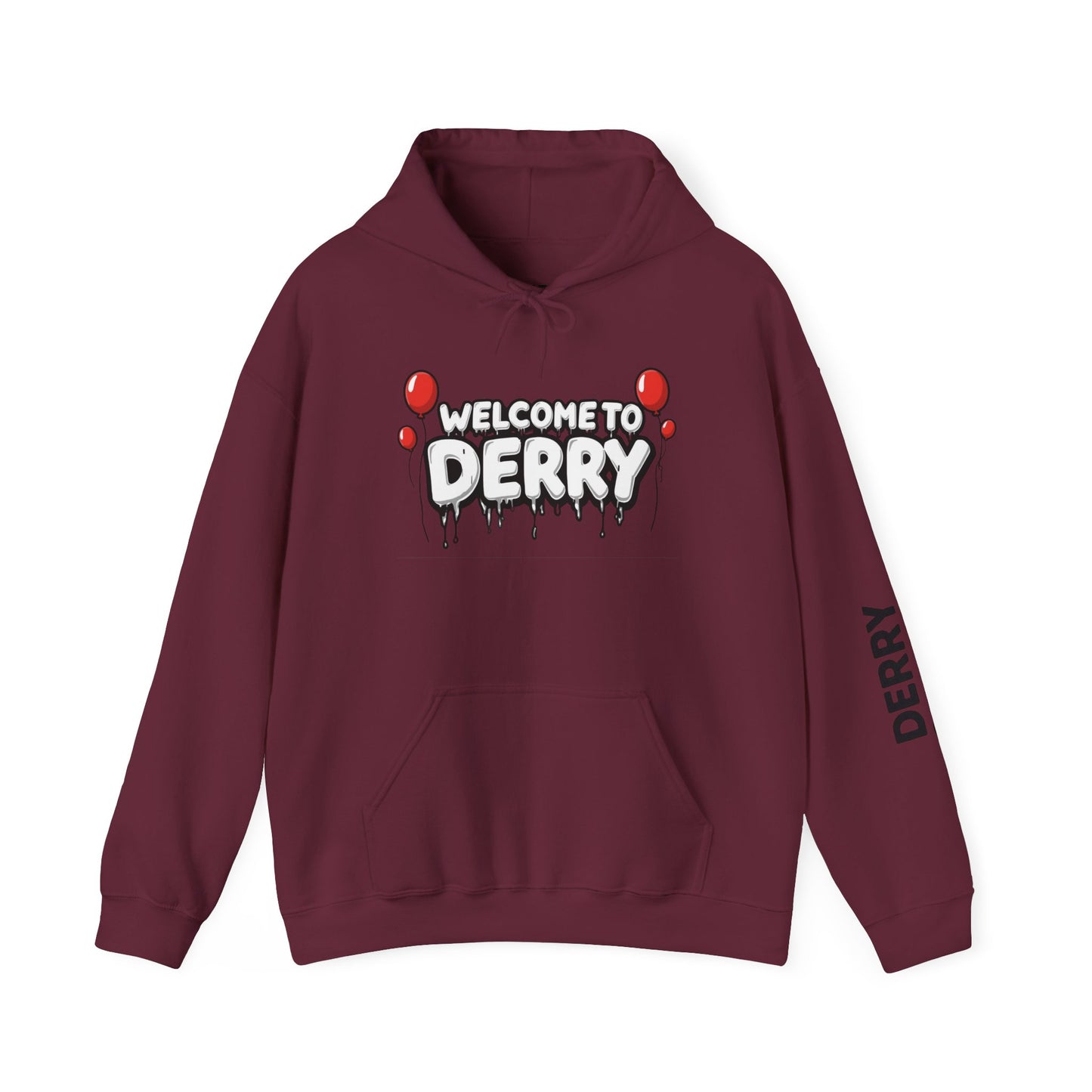 Welcome to Derry Hoodie — Horror Balloon Graphic Pullover