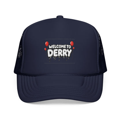 Welcome to Derry Trucker Cap — Horror Balloon Graphic Mesh Hat