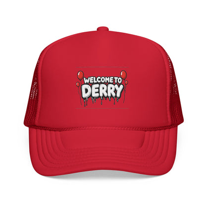 Welcome to Derry Trucker Cap — Horror Balloon Graphic Mesh Hat