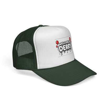 Welcome to Derry Trucker Cap — Horror Balloon Graphic Mesh Hat